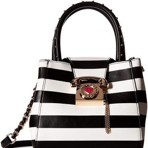 Betsey Johnson “You Rang” striped bucket NWT